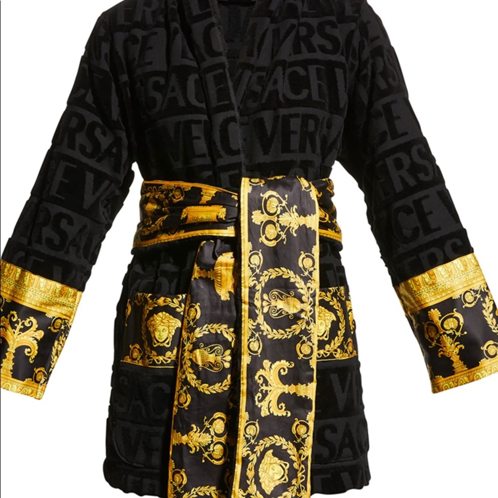 Versace
Barocco-motif bath robe XXL